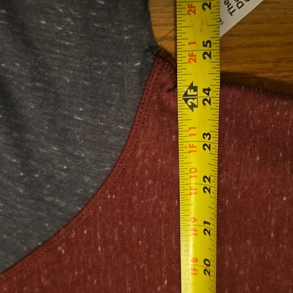 SONOMA MEN'S BIG & TALL SOFT CREWNECK RED & GRAY RAGLAND SHIRT SIZE XXL TALL - Picture 8 of 13